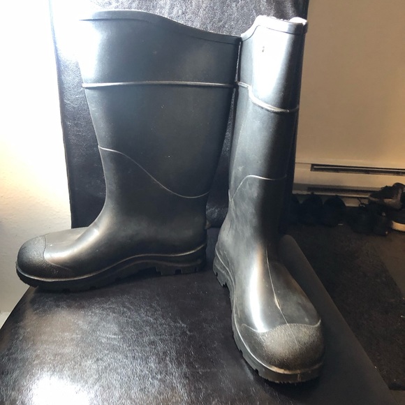 Servus Unisex’s Black Rubber Rain Boots / Men's Size 6/Women's Size 8 - Picture 9 of 10